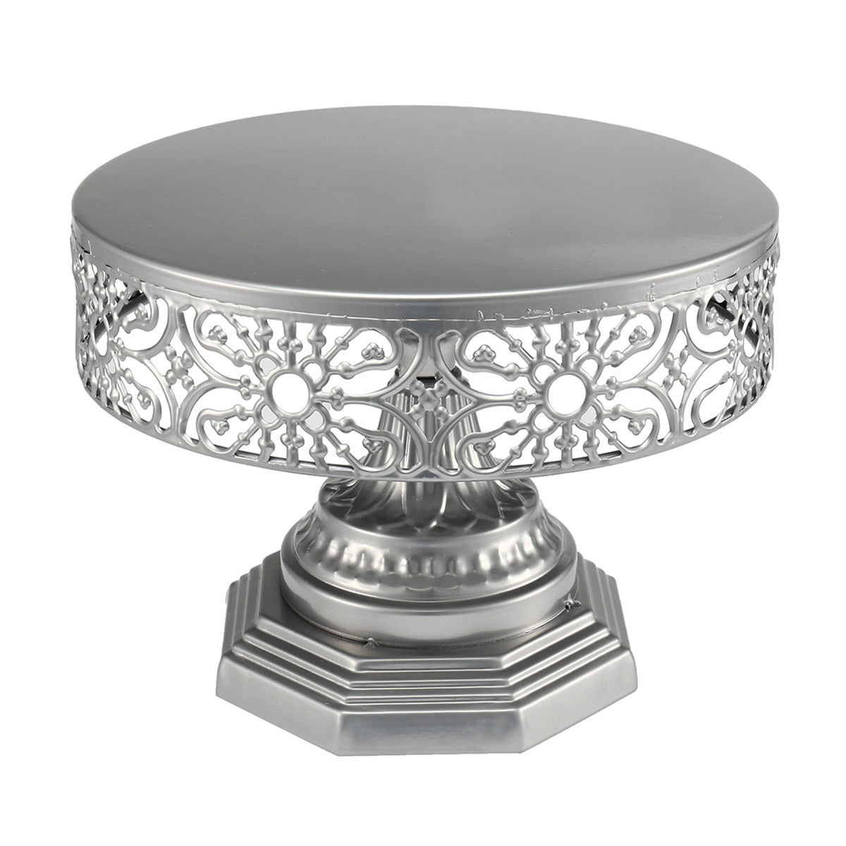 New Gold Wedding Cake Stand Round Metal Party Display Pedestal Plate Tower 25cm Tools Iron Metal