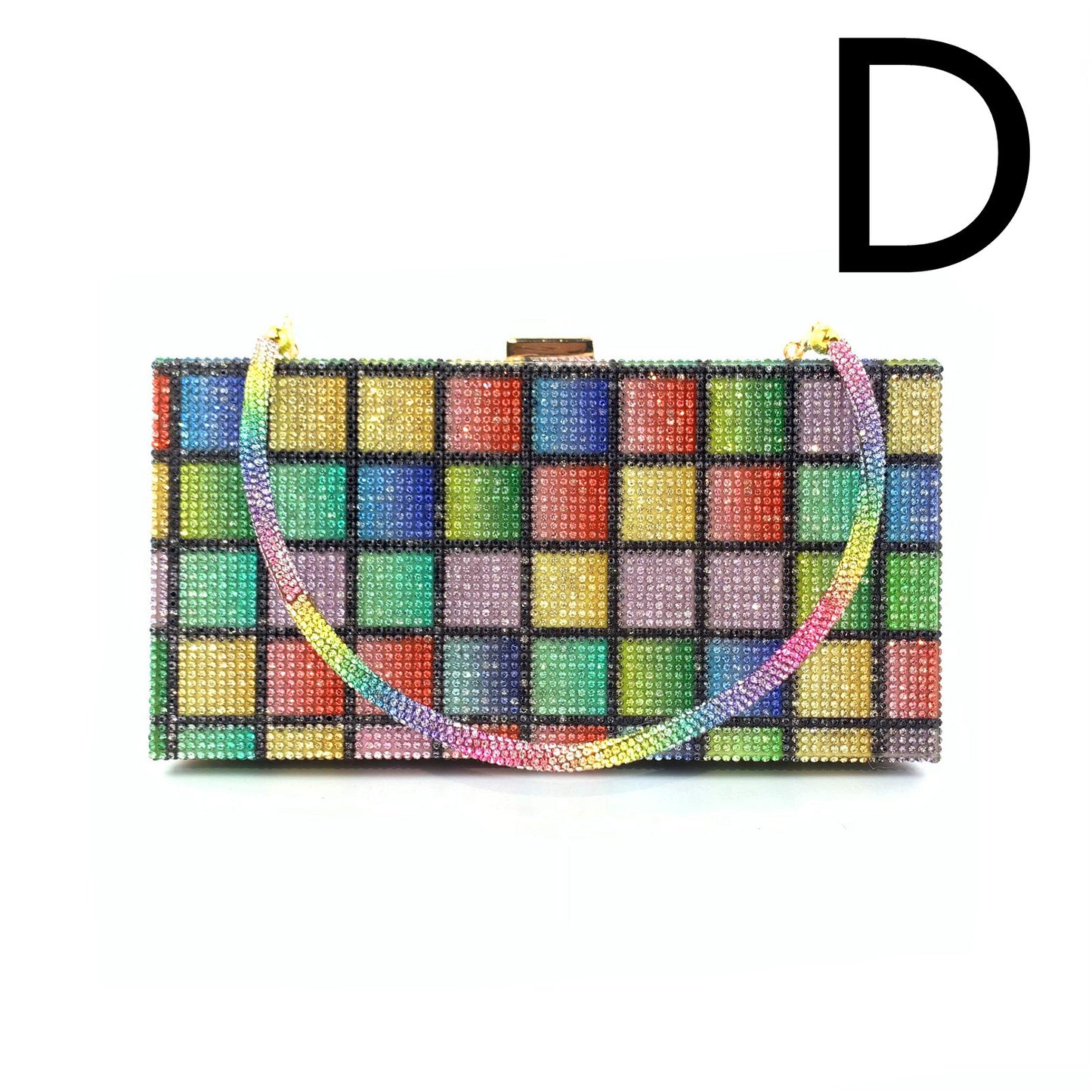 Hot Diamond Rainbow Lady Dinner Clutch